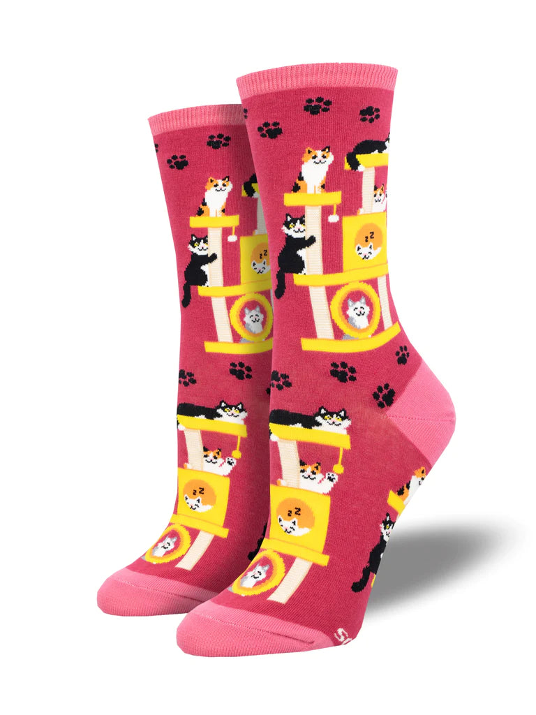 Women's Cool Cats Cotton Crew Sock