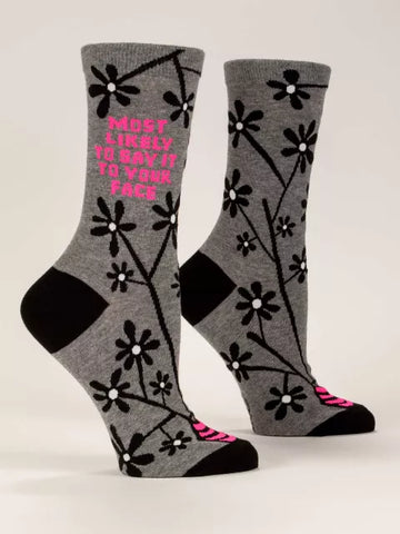 Women's Say It to Your Face Crew Sock