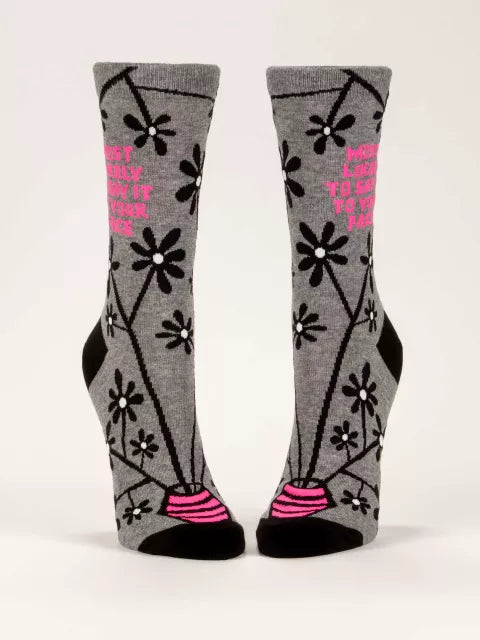 Women's Say It to Your Face Crew Sock