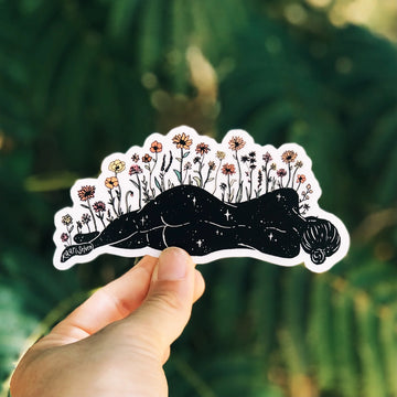 She Grows Vinyl Sticker