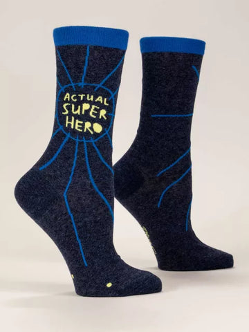 Women's Actual Superhero Crew Sock