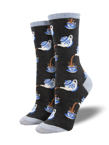 Women's Spill The Tea Cotton Crew Sock