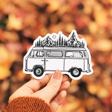 Mountain Van Vinyl Sticker