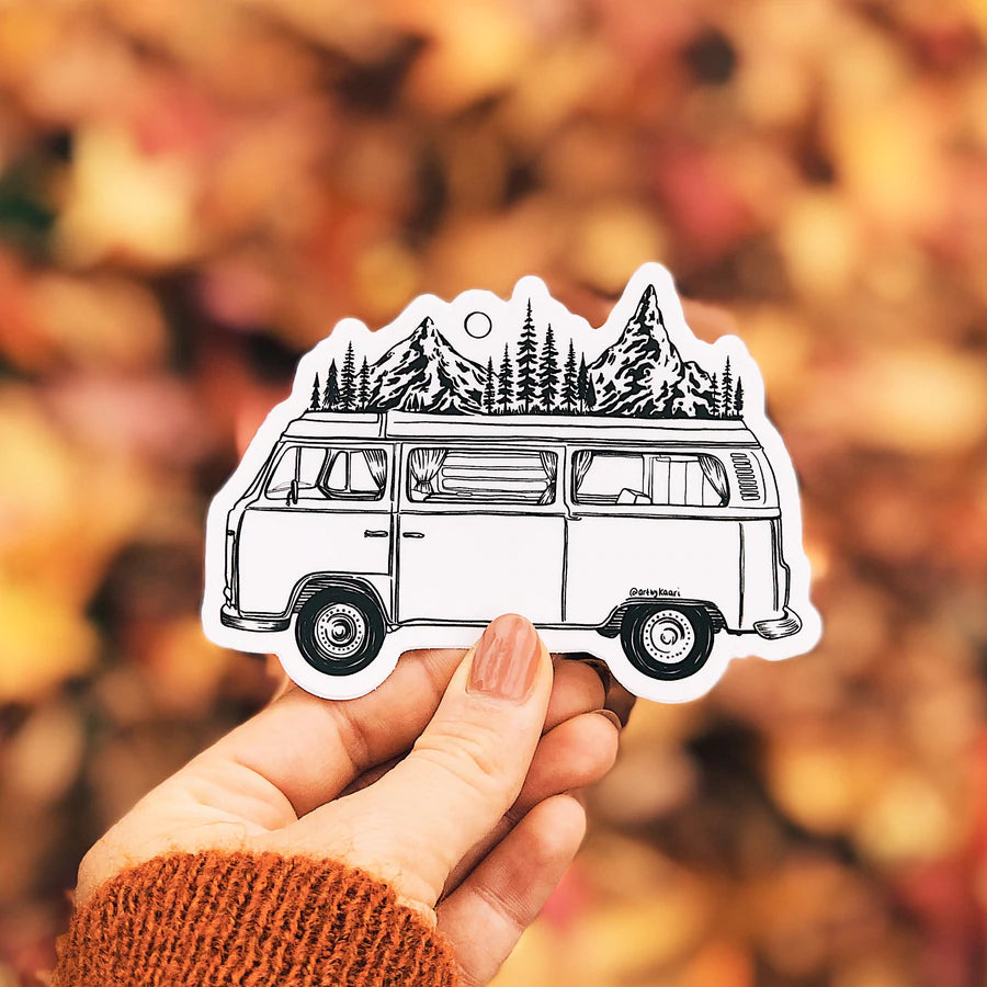 Mountain Van Vinyl Sticker