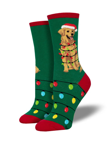 Women's Dog Gone Lights Crew Socks