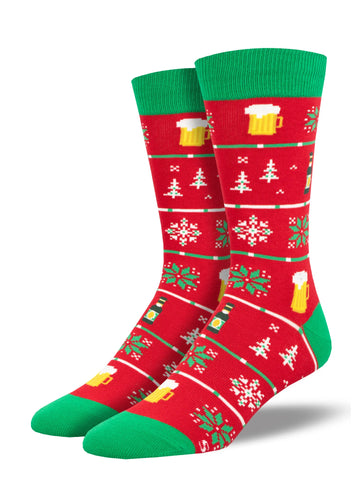 Men's Beer Sweater Crew Socks