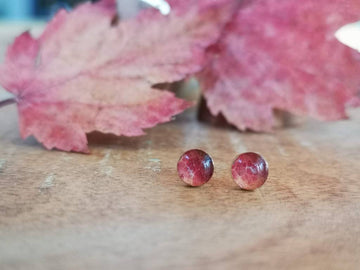 Sterling Silver Maple Leaf Flower Earrings