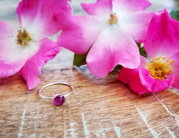 Sterling Silver Wild Rose Flower Ring