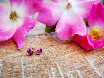 Sterling Silver Wild Rose Flower Earring