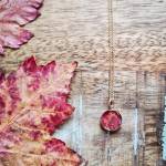 Sterling Silver Maple Leaf Flower Necklace - 18