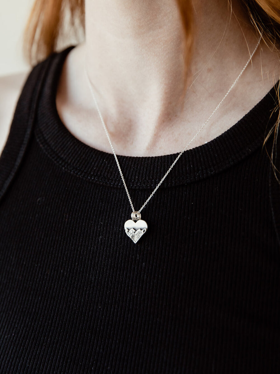 Heart Mountain Necklace - Silver