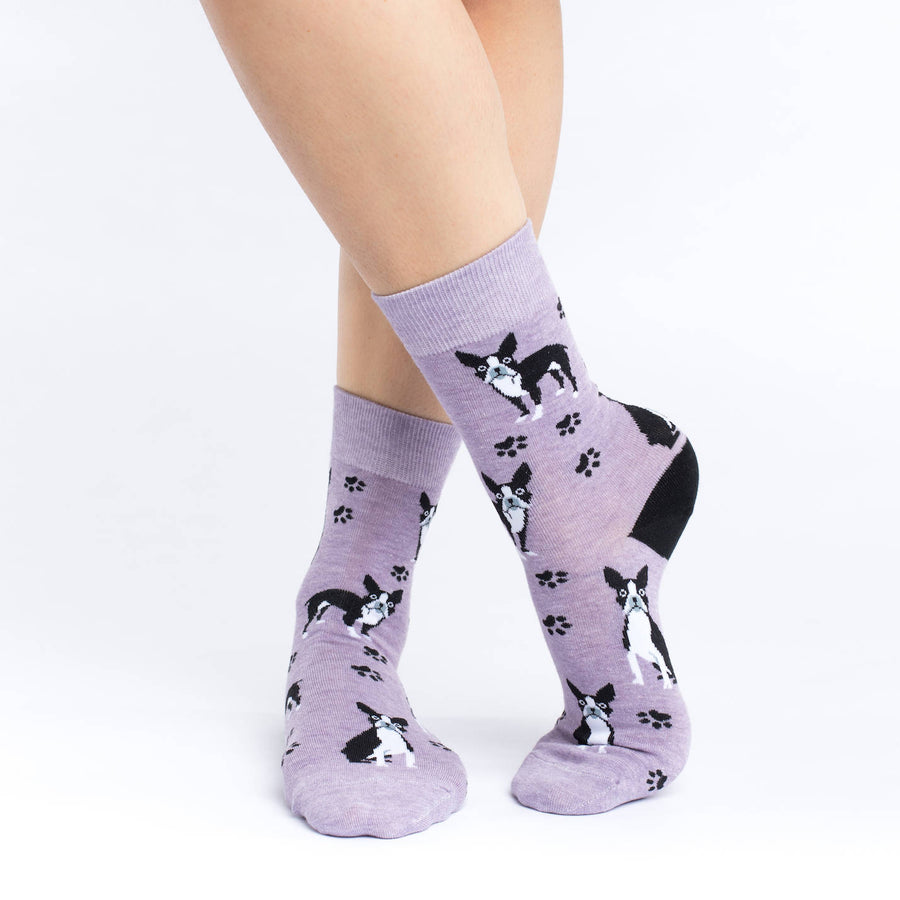 Women's Boston Terrier Crew Socks