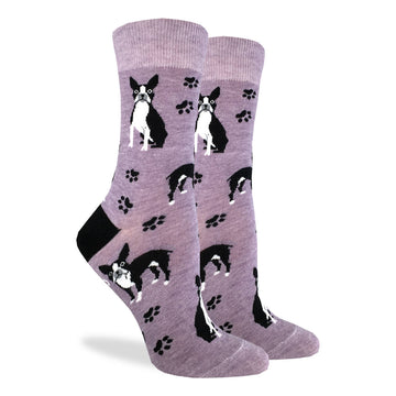 Women's Boston Terrier Crew Socks