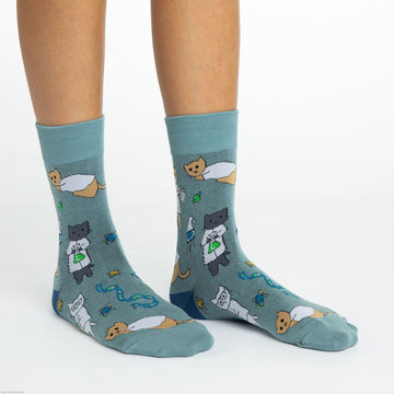 Women's Science Cats Crew Socks