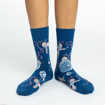 Women's Space Sloths Crew Socks