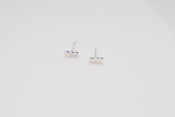 3 Dot Sterling Silver Stud