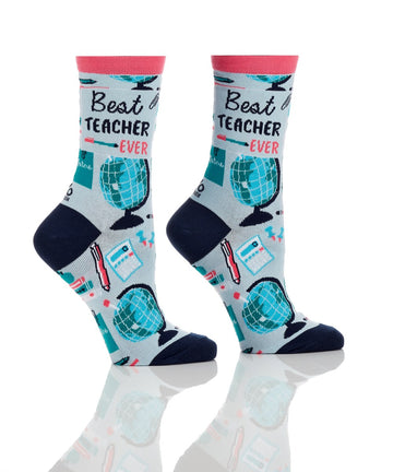 Women's Best Teacher Crew Socks