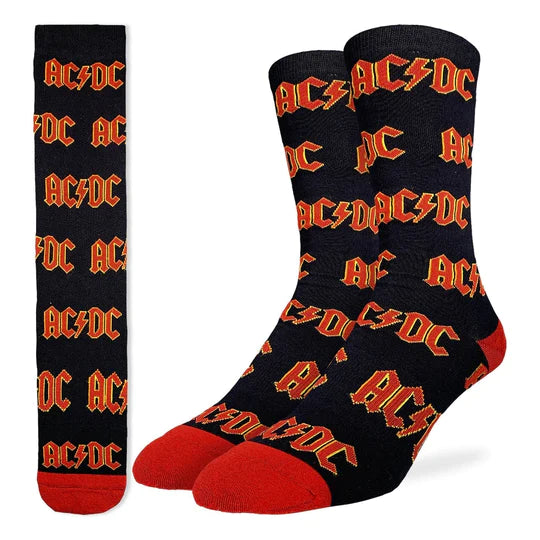 Men's AC/DC Logo Active Fit Crew Socks