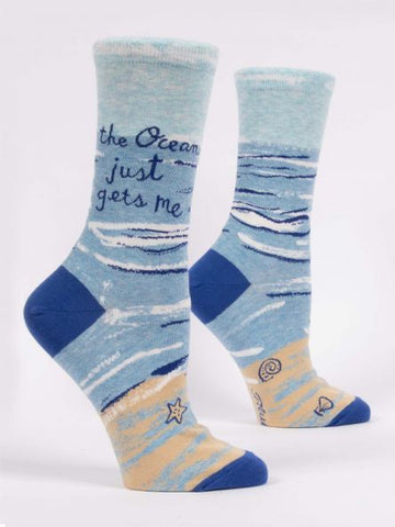 Women's The Ocean Gets Me Crew Socks