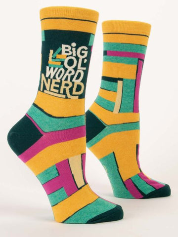 Women's Big Ol' Word Nerd Crew Socks