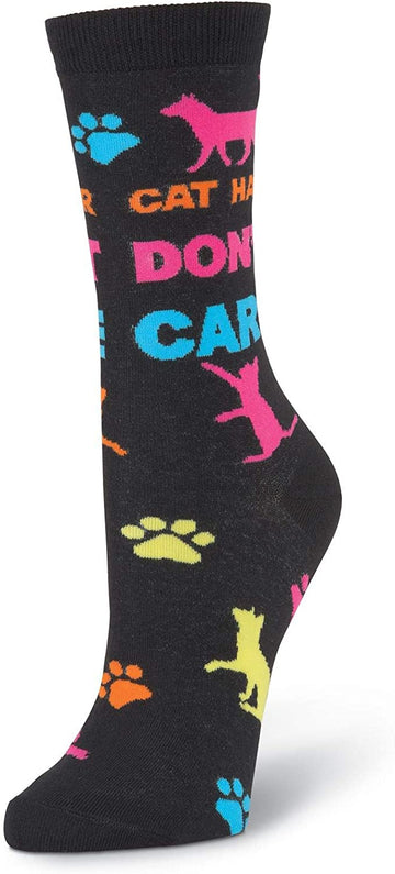 Women's Cat Hair Don't Care Fashion Crew Socks