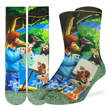 Men's Bob Ross Painting Active Sit Crew Socks