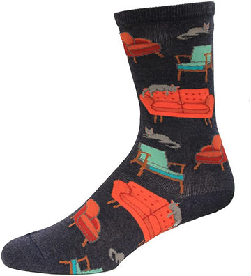 Women's Cats & Sofas Crew Socks