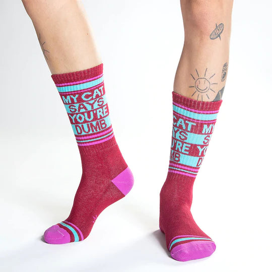 Women's My Cat Says You're Dumb Gym Socks
