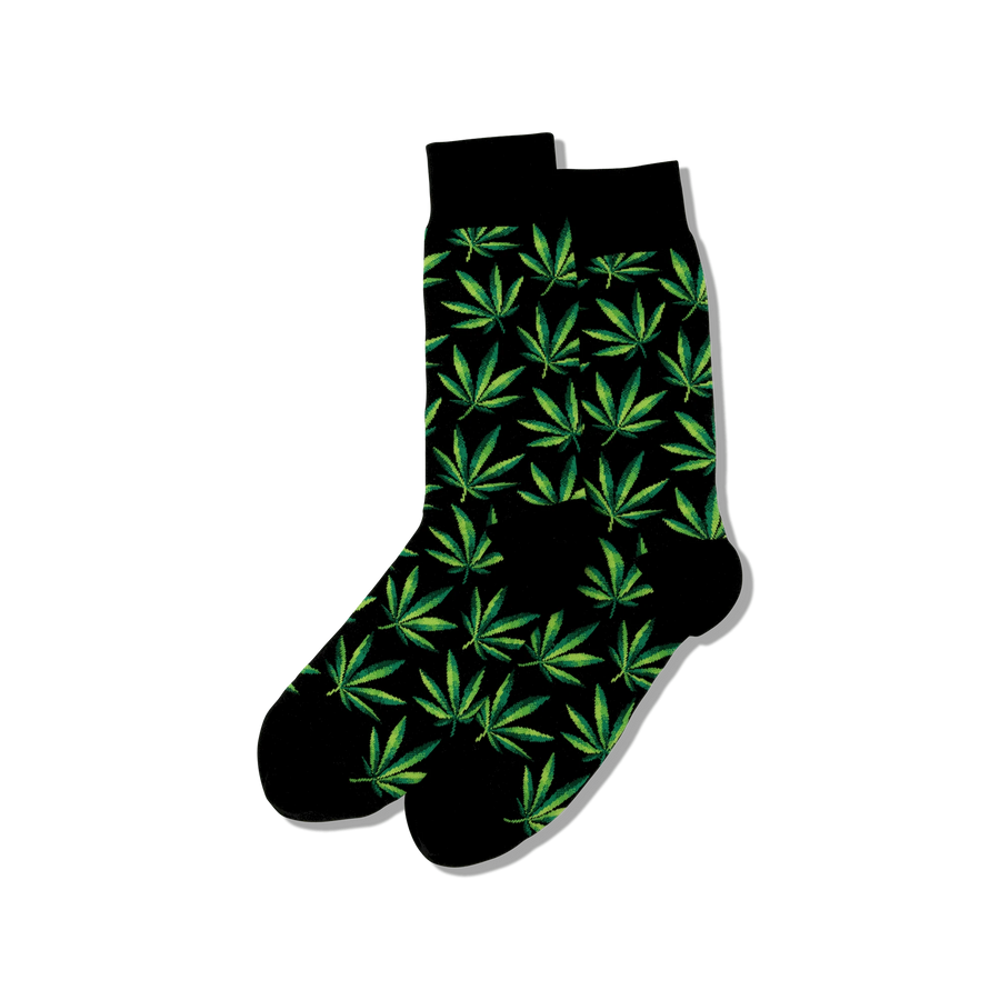 Men's Marijuana Leaf Crew Socks