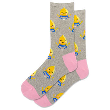 Women's Lemon Meditation Crew Socks
