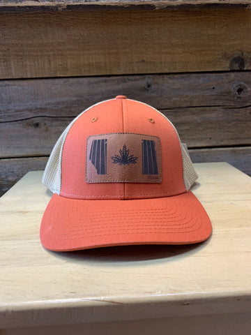 Burnt Orange Wheatle Leaf Patch Hat