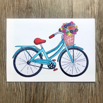 Flower Bike Card