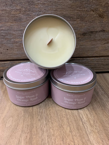 Sugar Plum & Orange Rind Tin Candle