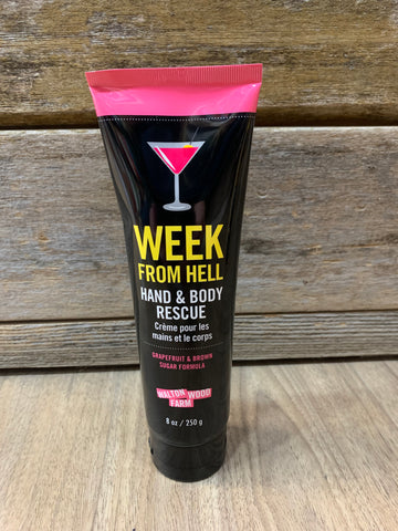 Week From Hell Hand and Body Cream 8oz Tube