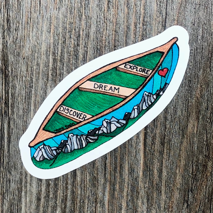 Love Canoeing Sticker