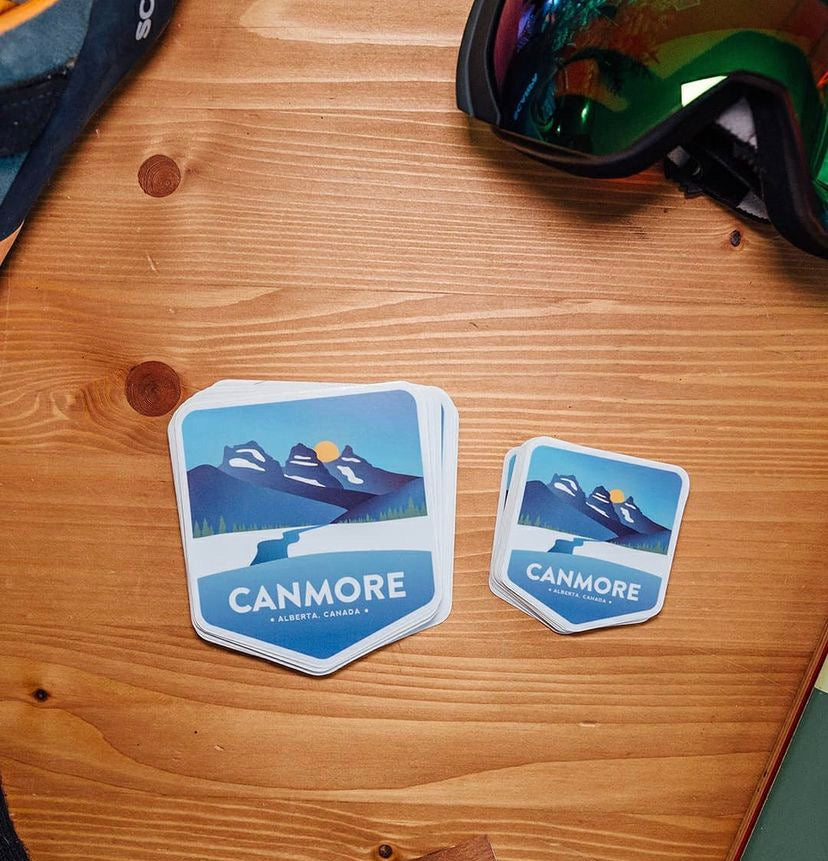 Three Sisters Canmore Sticker- Small – Mountain Mercantile Canmore