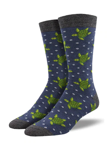 Men's Bamboo Turtle Tales Crew Socks