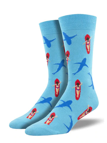 Men's No Lifeguard on Duty Crew Socks