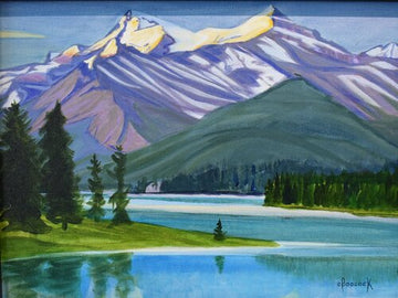 Maligne Lake Sunrise Card
