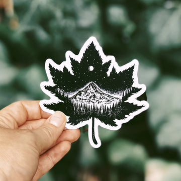 Mountain Leaf Vinyl Sticker