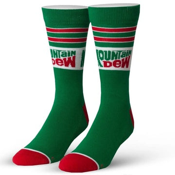 Men's Crew Mountain Dew Retro Green Crew Socks