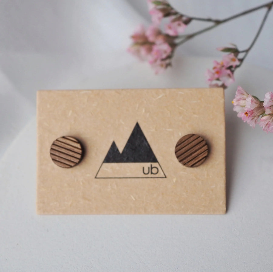 Ollie Walnut Stud Earring
