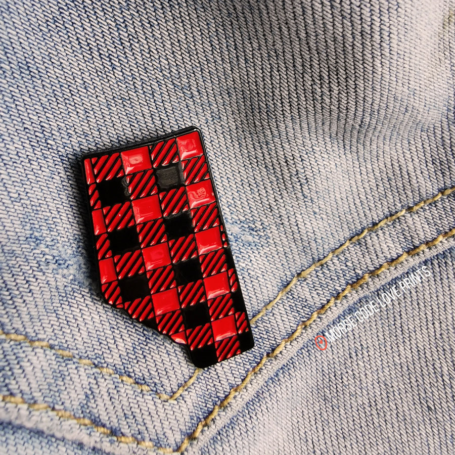 Plaid Alberta Enamel Pin