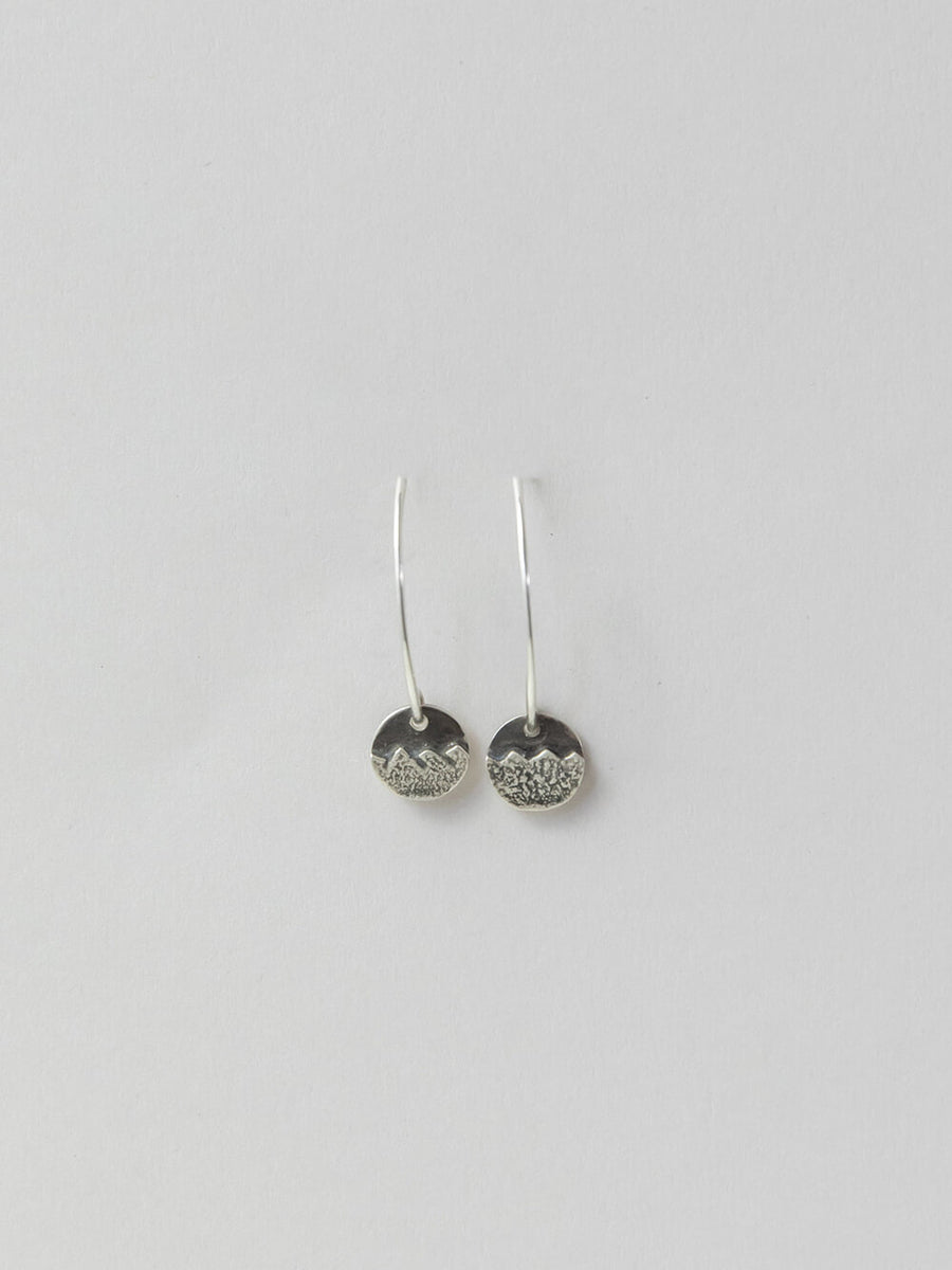 Mountain Porthole Earring - Silver