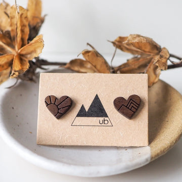 Sunset Heart Stud Earring