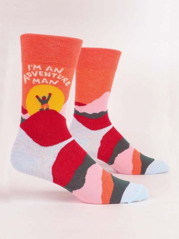 Men's Adventure Man Crew Socks