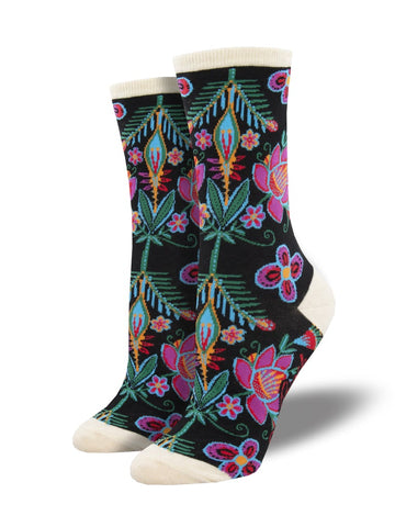 Women's Laurel Birch Alyssa Floral Crew Socks
