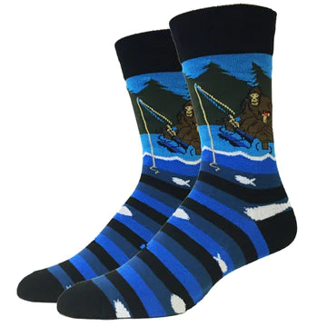 Men's Fishing Bigfoot Crew Socks