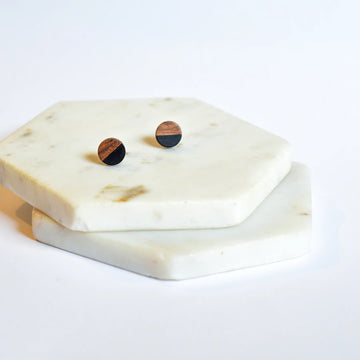 Wood and Resin Round Stud