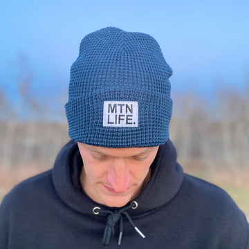 Baikal Blue Waffle Beanie